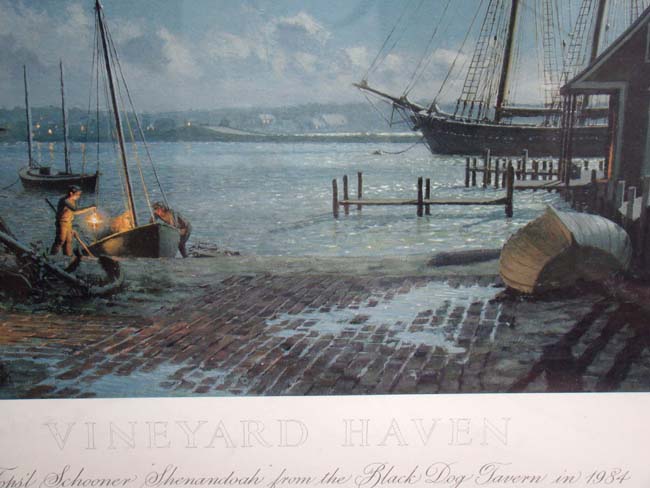A John Stobart signed lithograph of Vineyard Haven — image 2